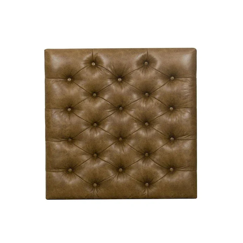 HomePop Draper Square Upholstered Cocktail Ottoman with Button-Tufted Top - image 4