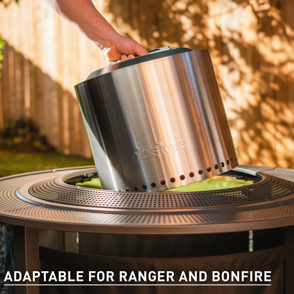 Solo Stove Fire Pit Surround Tabletop, Small Elevation for Ranger and Bonfire Wood Burning Outdoor Fire Pit, Powder - image 5