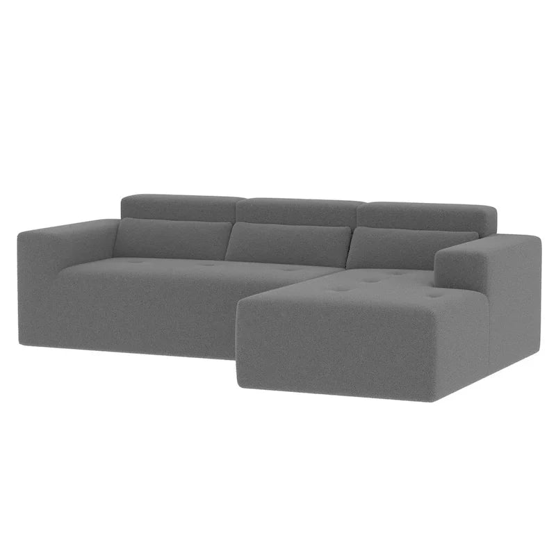 Christopher Knight Home - 109 Modern L-Shaped Modular Sectional Sofa in Teddy Fabric with Chaise and Pillows - image 21
