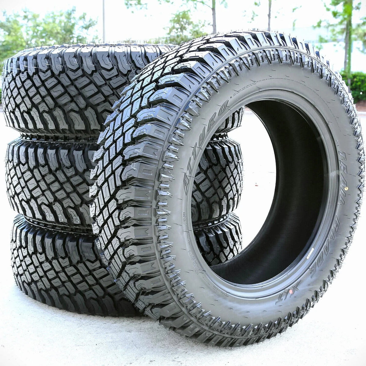 One set of 4 (four) X/T LT 295/60R20 126/123R E (10 ply) ATA /T all-terrain tires - image 1