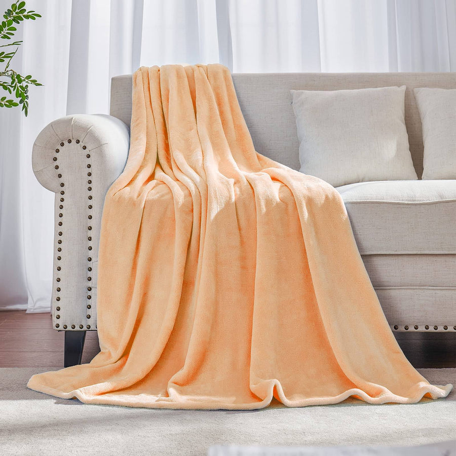 Pink Throw Blanket for Mom,Gifts for Woman Valentine's Day,Mother's Day Throw Size Coral Pink 50 by 60 Inches for Couch Sofa Bed,Super Soft Plush - image 1