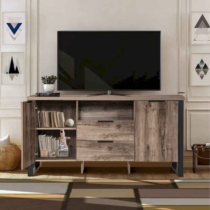 2-Door, 2-Drawer Storage Cabinet and TV Stand - image 25