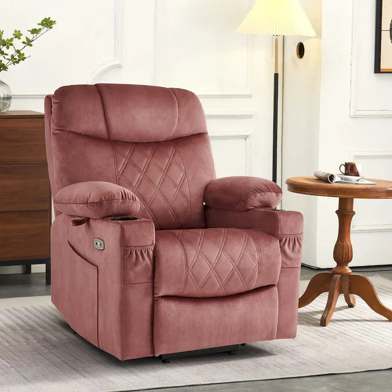 MCombo Compact Dual Motor Power Lift Recliner Chair with Massage, Dual Heating, and Adjustable Headrest - Model 7222 - image 1