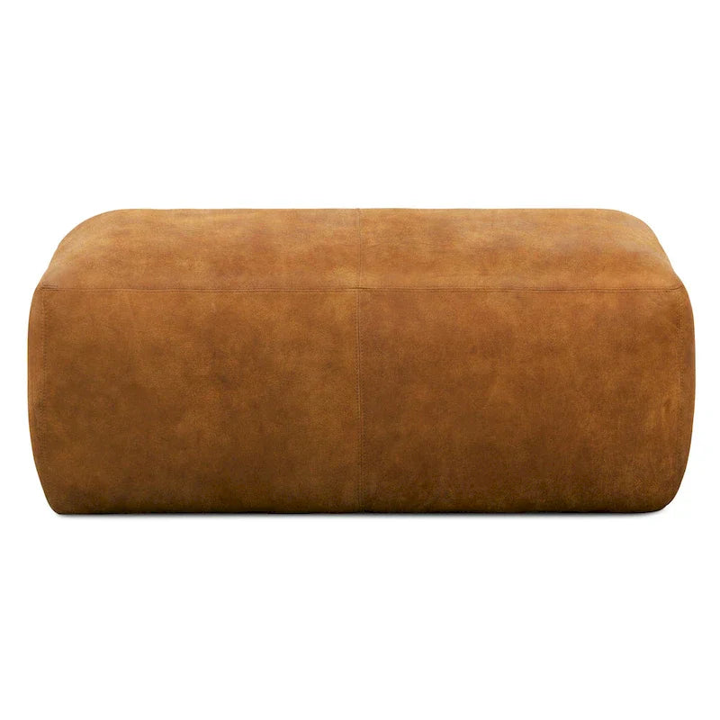 Poly & Bark Denver Leather Ottoman - Authentic Full Grain Italian Leather - image 5