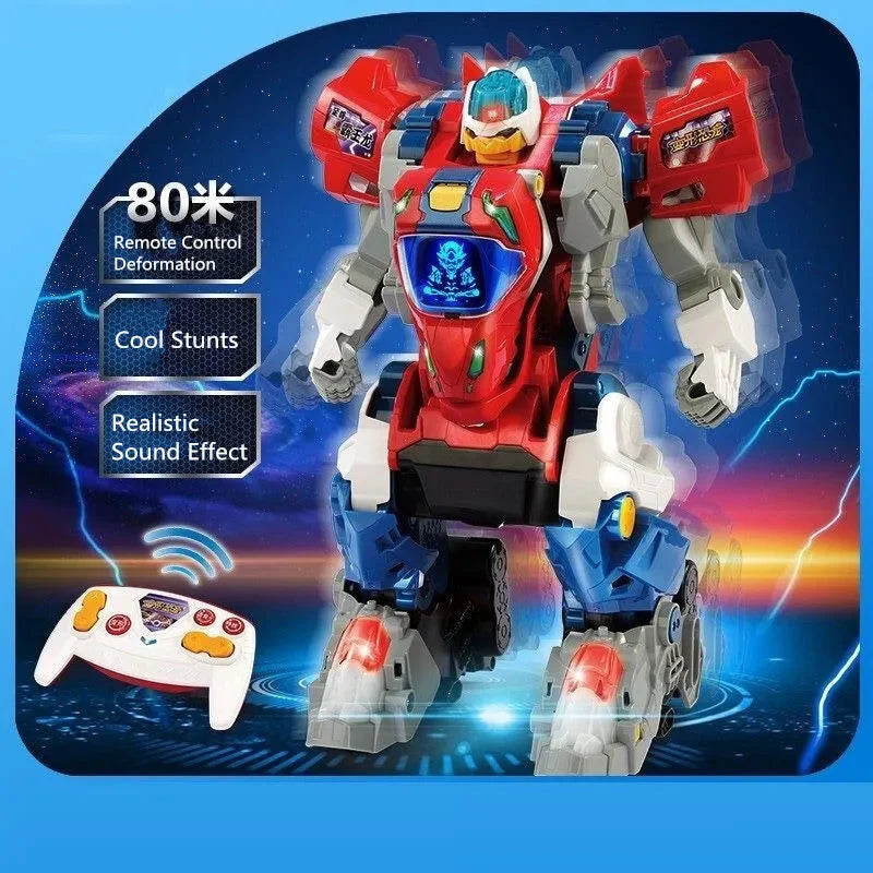 One-key Deformation Dinosaur Robot With Sound and Llight Music Dinosaur knowledge Remote Control Dinosaur RC Robot Toy Children - image 7