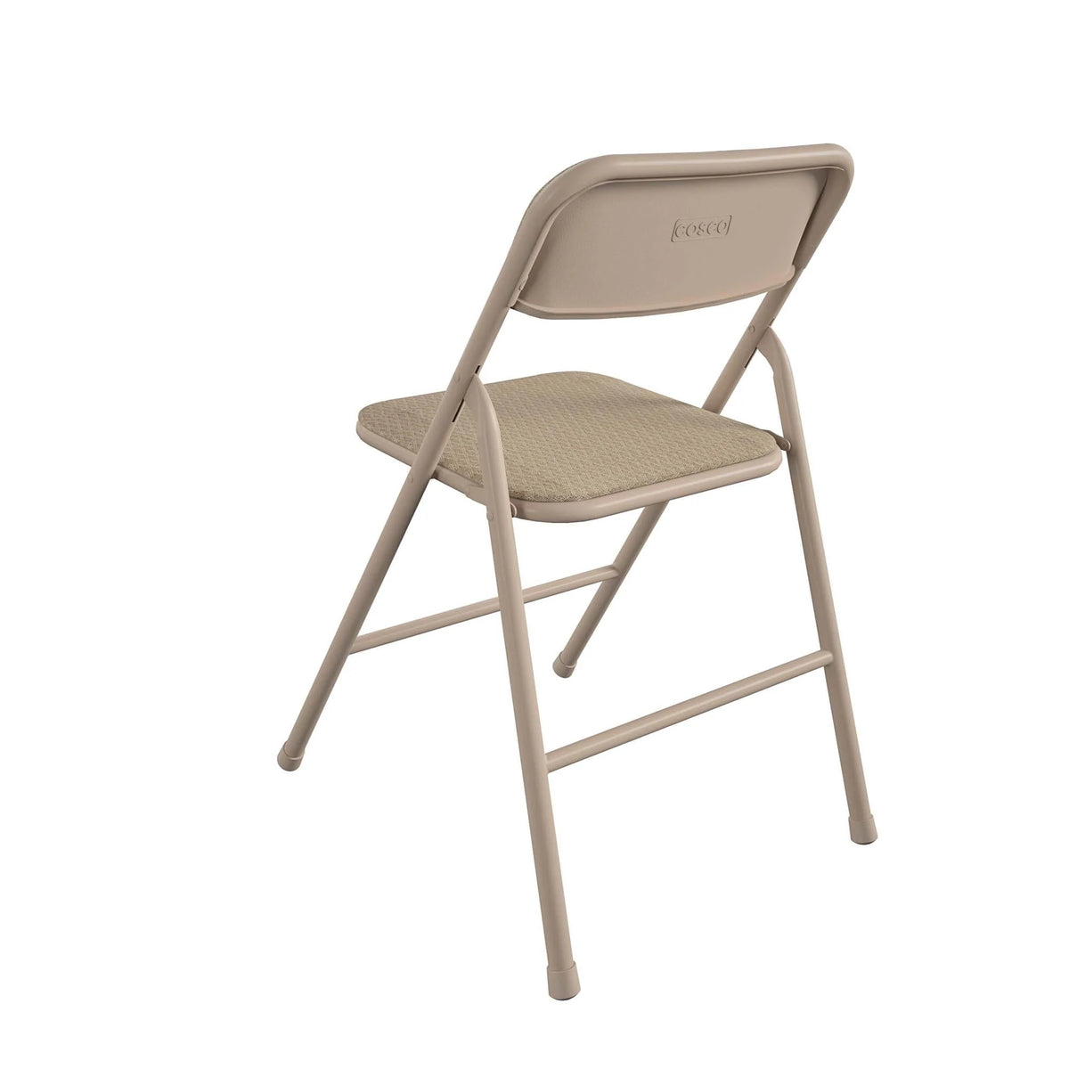 COSCO 5 - Piece Folding Dining Set with Card Table and 4 Fabric Padded Chairs, Tan - image 9