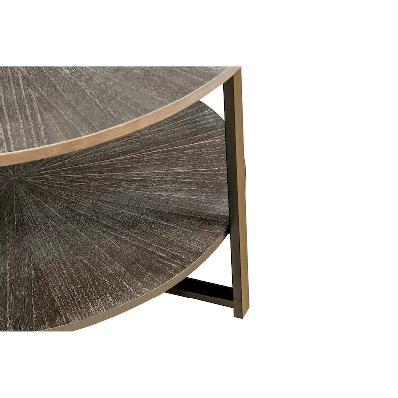 Two-Tier Round Coffee Table with Storage - image 23