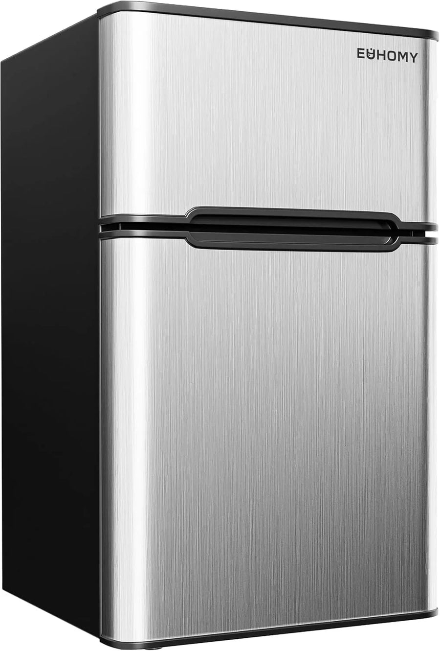 3.2 Cu.Ft Mini Fridge with Freezer – 2-Door Compact Refrigerator for Bedroom, Dorm, Office or Apartment, Silver3.2 Cu.Ft Mini Fridge with Freezer – 2-Door Compact Refrigerator for Bedroom, Dorm, Office or Apartment, Silver - image 1
