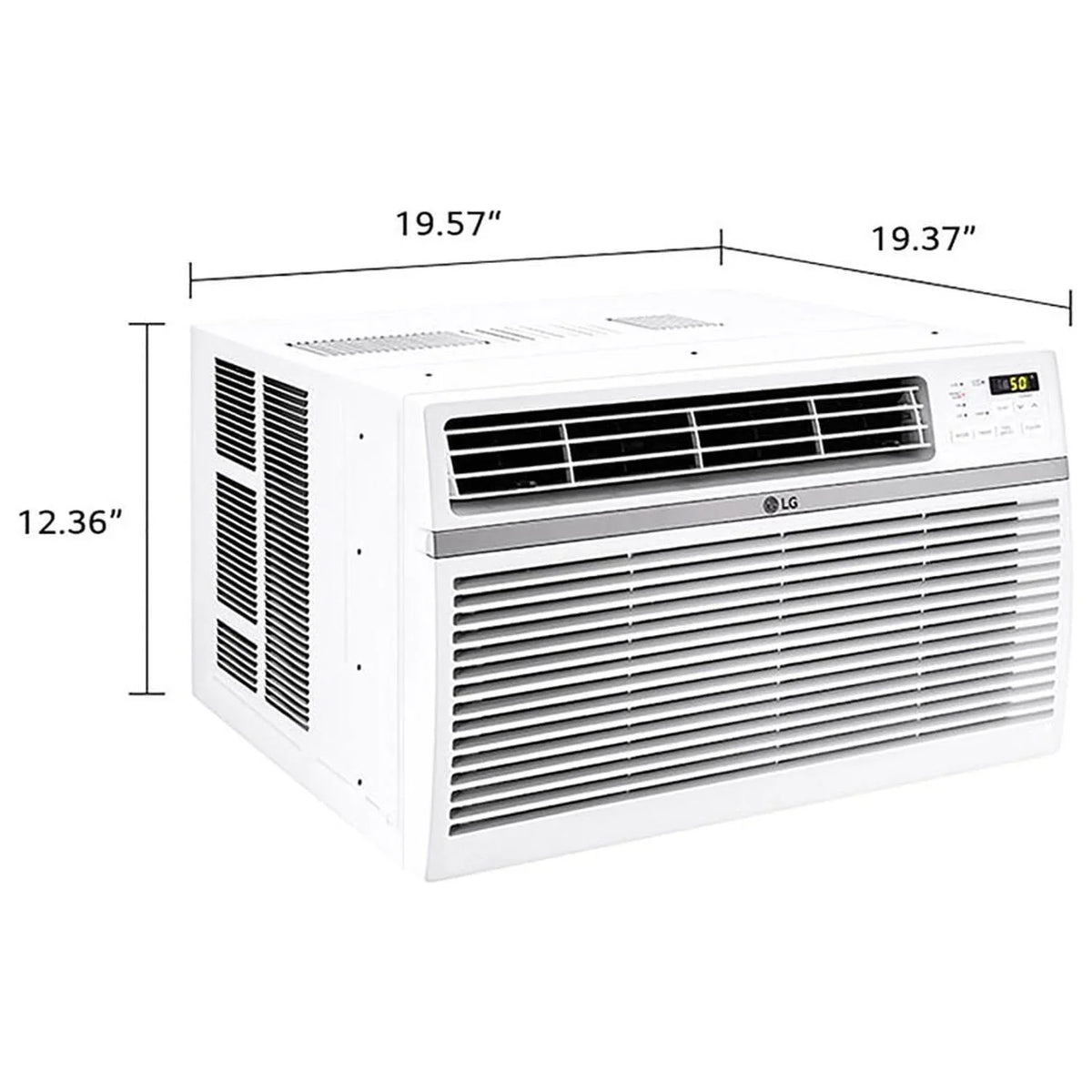 LG 8, 000 BTU 340 Sq Ft Window Air Conditioner with Remote Control, White, LW8016ER - image 2