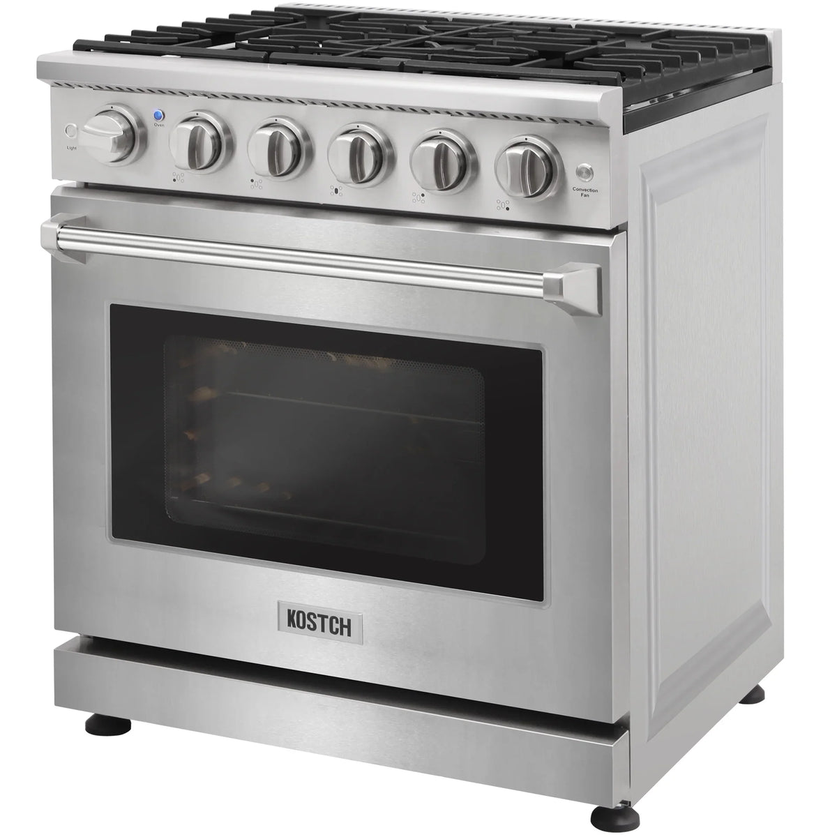 KOSTCH 30-in 5 burners 4.55-cu ft Convection Oven Freestanding Liquid Propane Gas Range ( Stainless steel ) - image 2