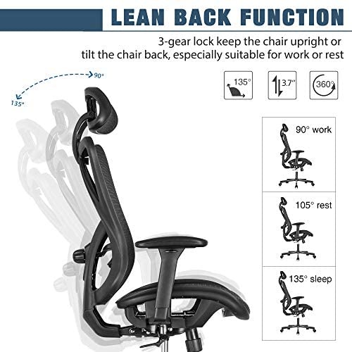 SUNNOW Ergonomic Office Chair, Mesh Computer Desk Chair , High Back Executive Task Chair - image 15