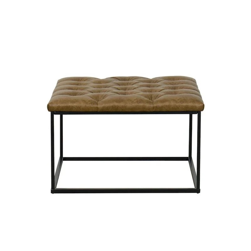 HomePop Draper Square Upholstered Cocktail Ottoman with Button-Tufted Top - image 3