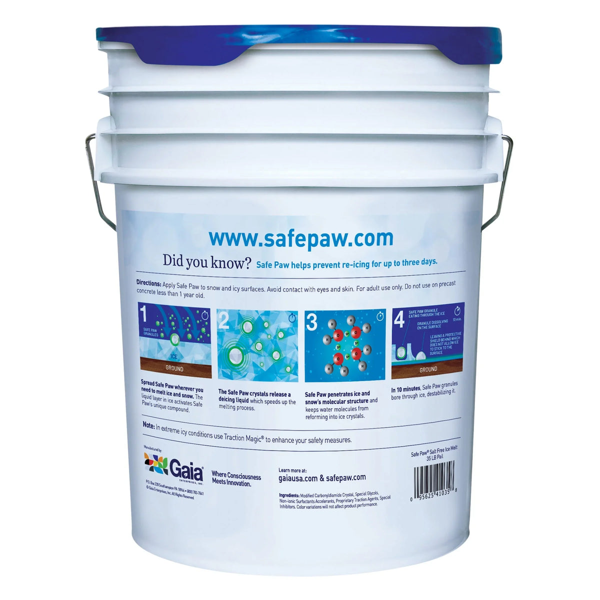 Safe Paw Pet Safe Ice Melt, 100% Salt and Chloride free with Traction Agent, Non-Toxic, Fast Acting, Lasts 3X Longer -C 35 Lbs - image 12