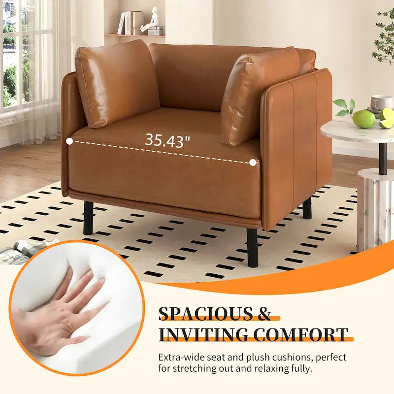 Christopher Knight Home Daphne Faux Leather Lounge Chair - image 36
