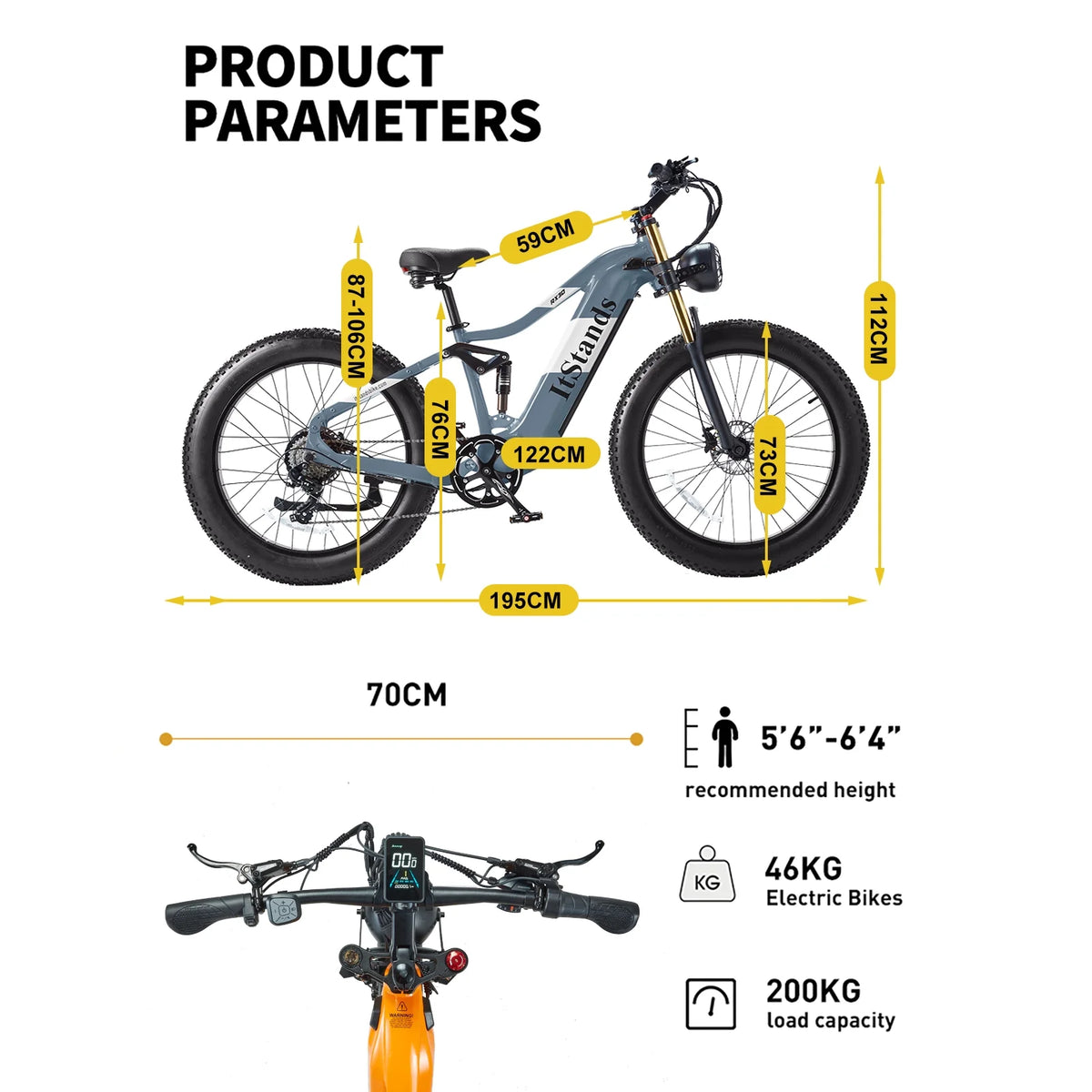 Electric Bike for Adults 26'', 1000W E - Mountain Bike 48V 30/20ah UL2849 Removable Battery, Fat Tire Ebike up to - image 34