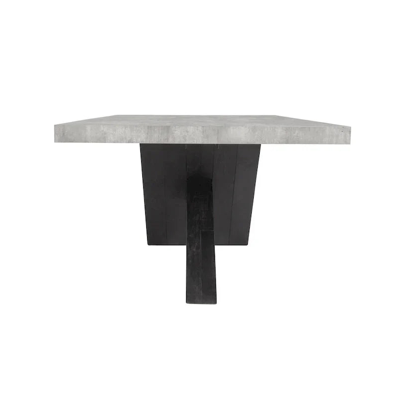Modern Dining Table with Concrete Top and X Shape Base - image 14