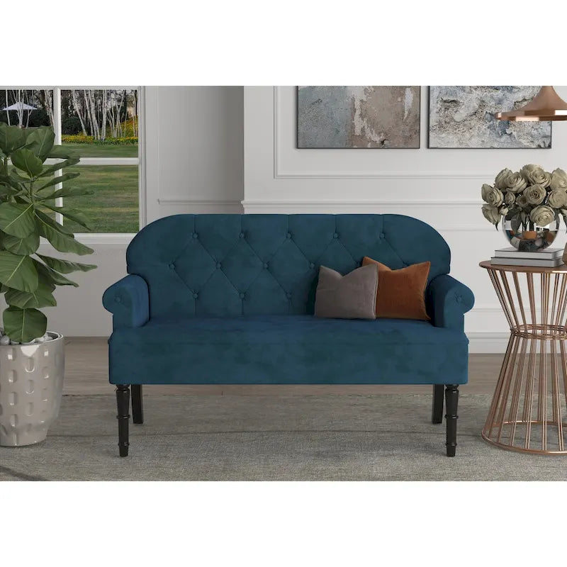 Margherita Upholstered Rolled Arm Loveseat - image 1