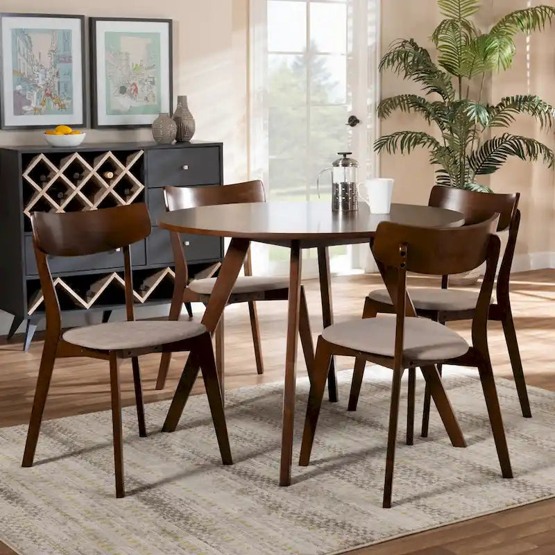 Rika 5-Piece Mid-Century Modern Transitional Dining Set - image 10