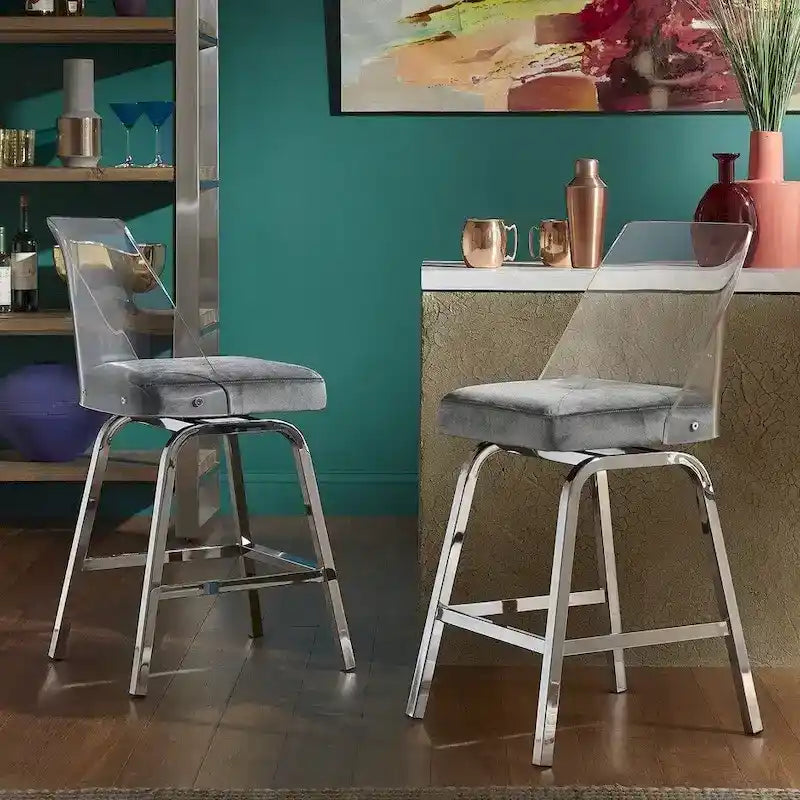 iNSPIRE Q Bold Lennox Velvet Counter Height Stools - Set of 2 - image 10