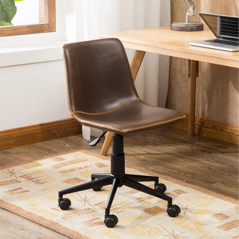 Roundhill Furniture Cesena 360° Swivel Office Chair with Faux Leather and Air Lift - image 1