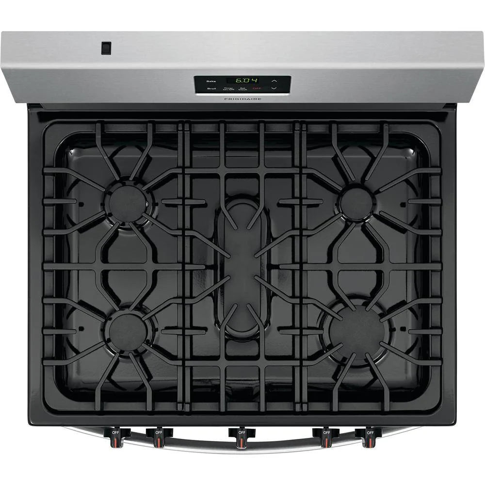 Frigidaire 30 in. 5 Burner Freestanding Gas Range in Stainless Steel FCRG3052AS - image 4
