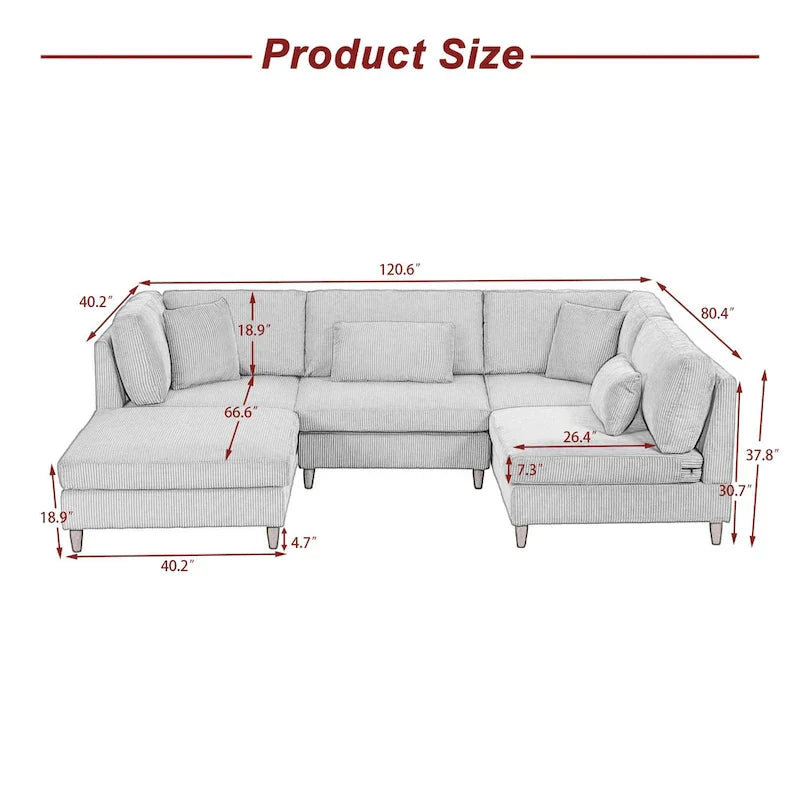 Modular Sectional Sofa with Ottoman and Configurable Design - image 19