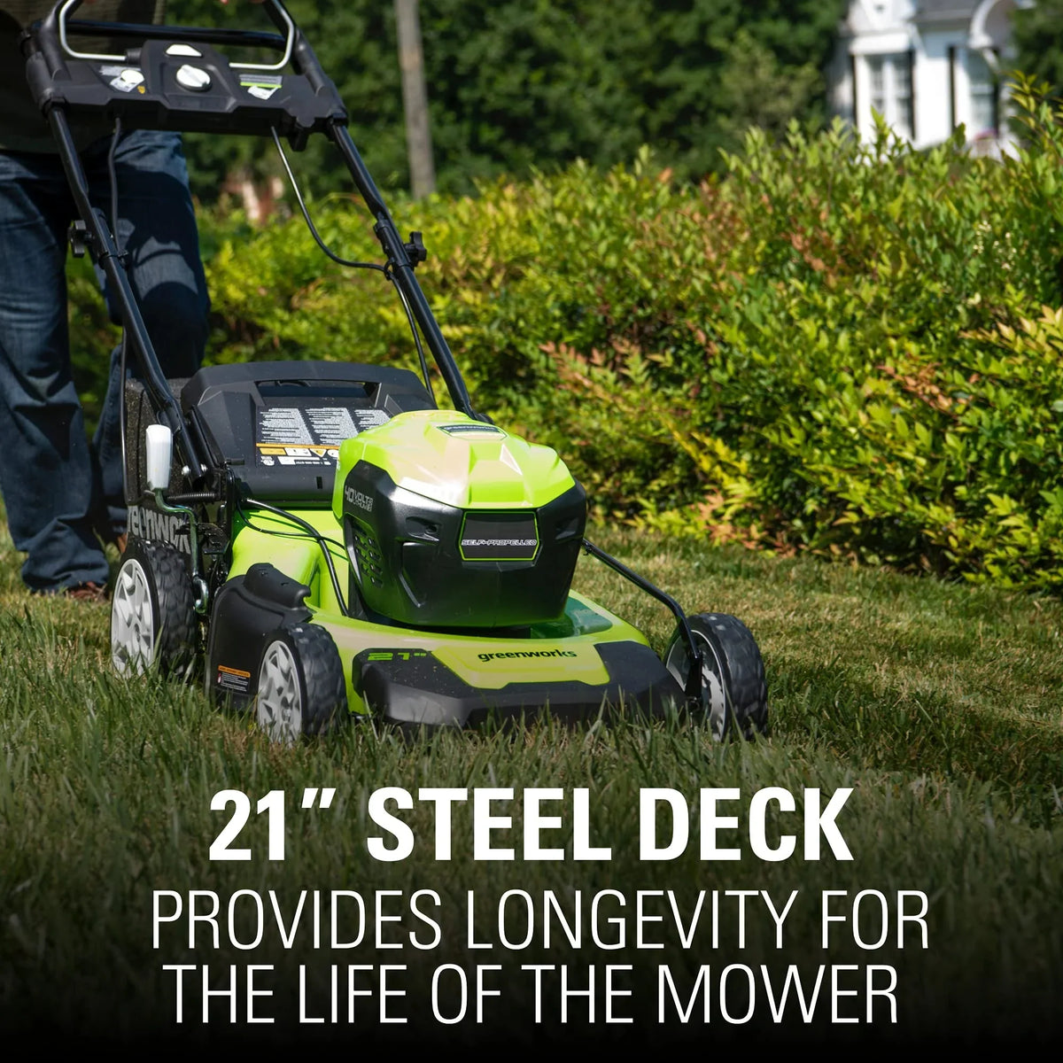 80V Battery-Powered Lawn Mower, 53 cm (21 inch), Self-Propelled, Brushless / Greenworks - image 8