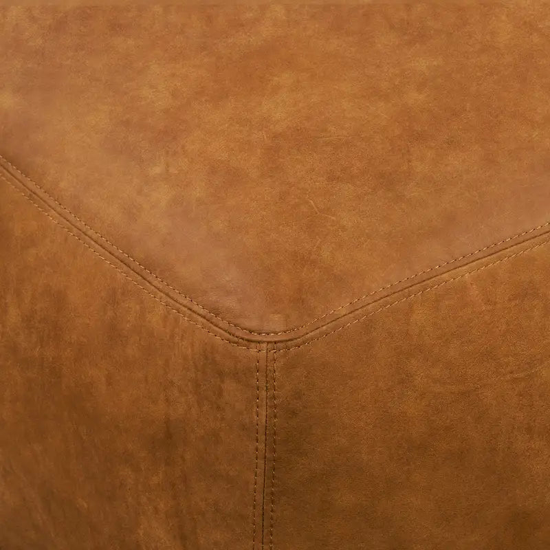 Poly & Bark Denver Leather Ottoman - Authentic Full Grain Italian Leather - image 17