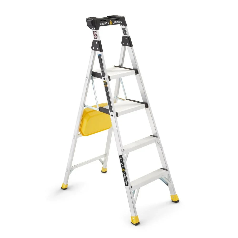 Gorilla Ladders Removable Dual Platform Heavy Duty Ladder with Project Bucket, 5.5 Ft, Aluminum, Multicolor - image 13