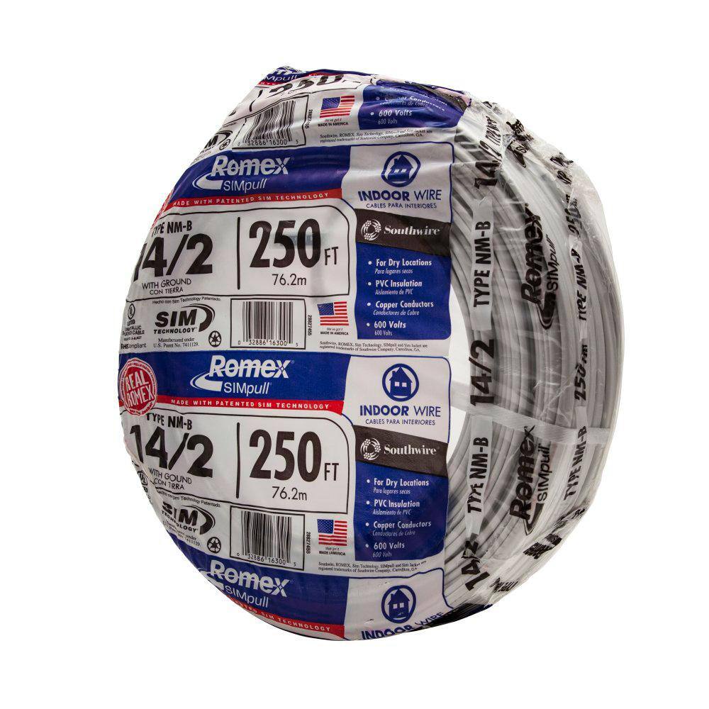 250-Ft. 14/2 Solid Copper NM-B Wire with Ground - Model 28827455 - image 3