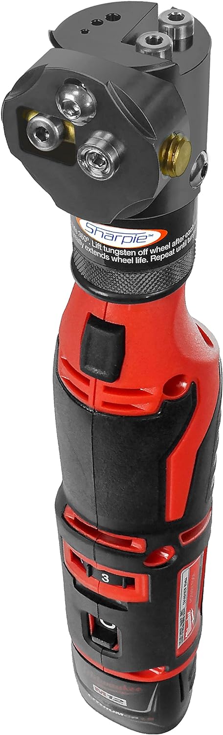 DXCL Hand-Held Cordless Tungsten Sharpener Grinder, Adjustable 15°- 45°, Diamond Ground Tapers (Auburn Red/Auburn R - image 1