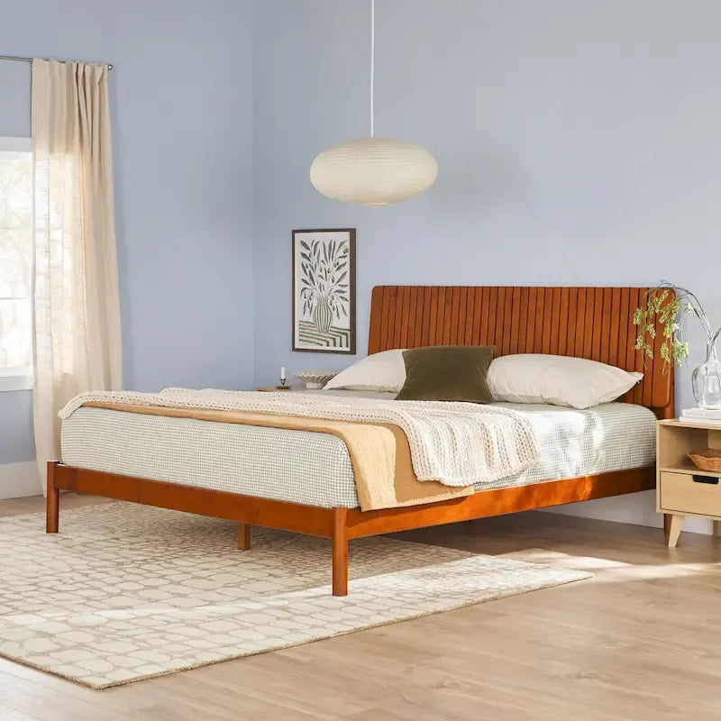 Modern King Bed with Slatted Headboard by Middlebrook Designs - image 19