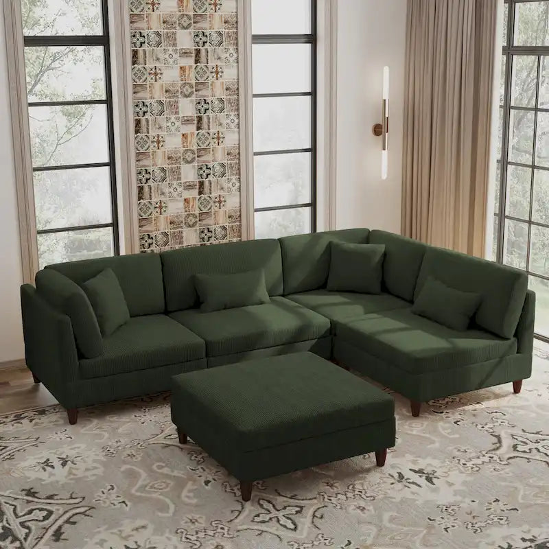 Modular Sectional Sofa with Ottoman and Configurable Design - image 17