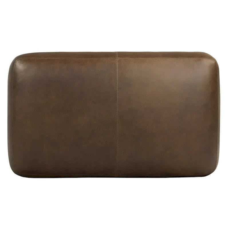 Poly & Bark Denver Leather Ottoman - Authentic Full Grain Italian Leather - image 23