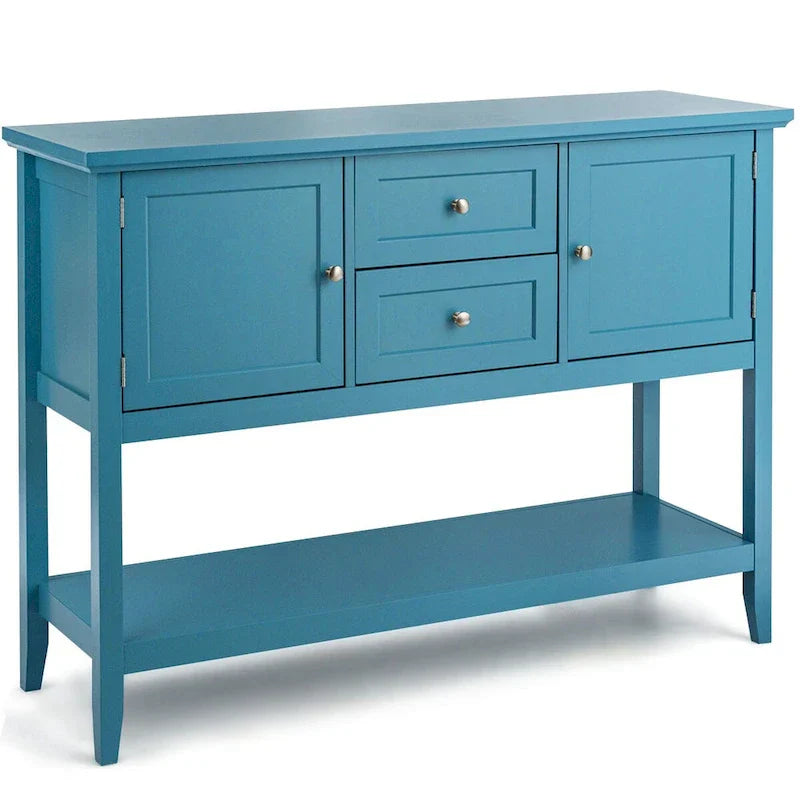 Modern Wooden Sideboard Buffet Cabinet with Drawers & Open Shelf - image 28