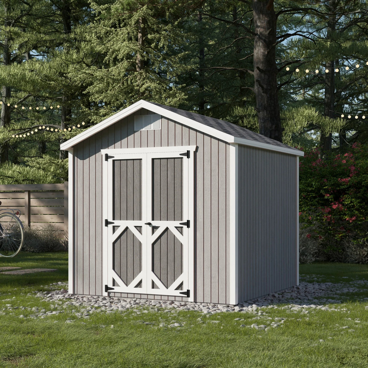 Little Cottage Co. 8x8 Classic Gable Shed, Outdoor Wood Storage Shed Do-It-Yourself Precut Kit - image 2