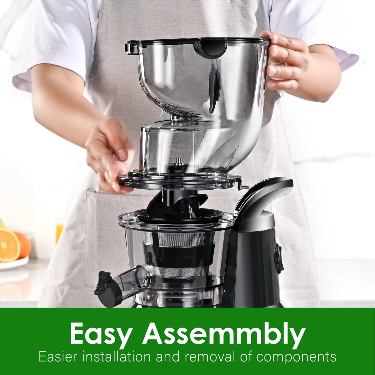 Kitchen in the Box Cold Press Juicer Machines With 3.26" Wide Feed Chute, Slow Masticating Juicer Machine for Whole Fruits and Vegetables, BPA-Free - image 16