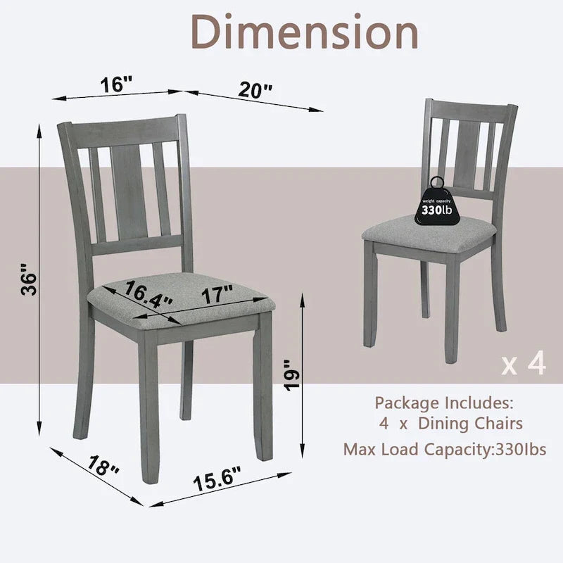 4-Piece Counter Height Dining Chair Set with Cushioned Seats - image 15