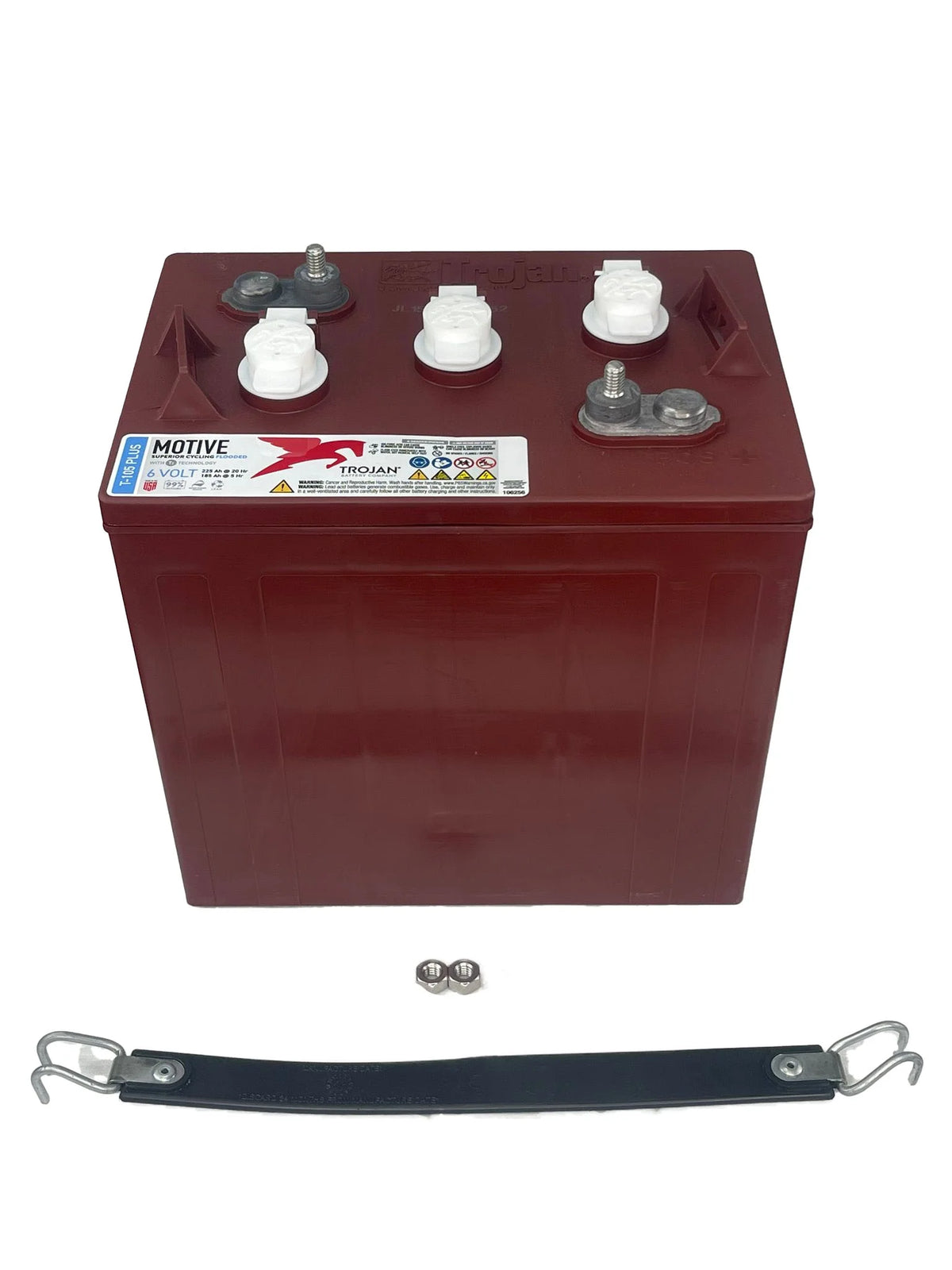 Trojan T - 105 Plus 6 Volt (Pack of 4) Deep Cycle Golf Cart Batteries, Rechargeable - image 3