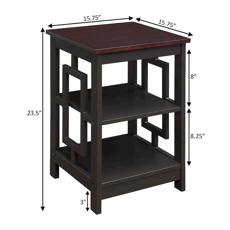 Convenience Concepts Town Square End Table Featuring Shelves - image 35