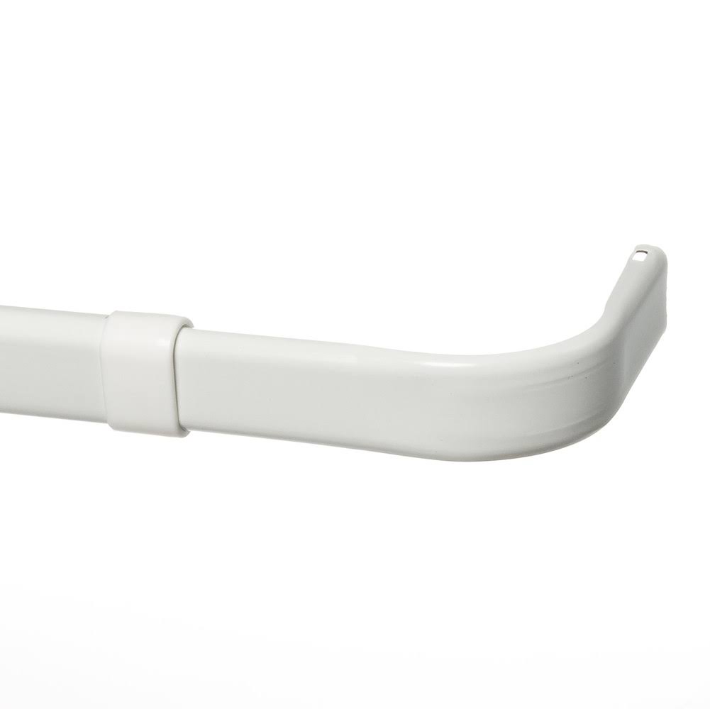 Room Essentials Single Curtain Rod, White, 48" to 84" - image 1