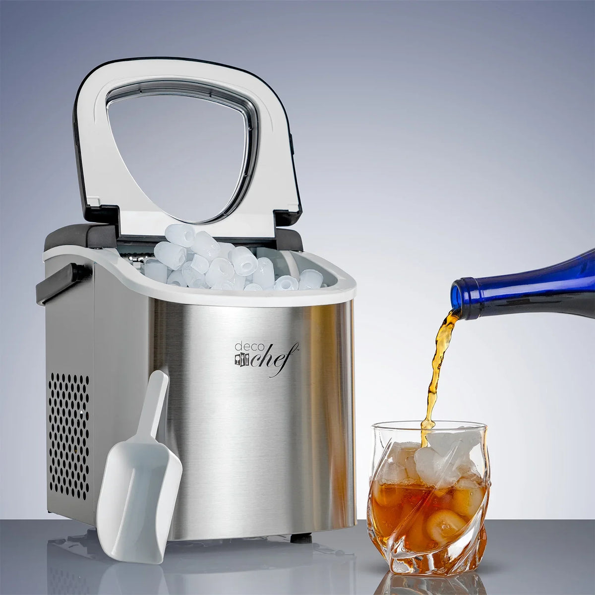 Deco Compact Countertop Ice Maker, 26LBs in 24HRs, 9 Bullet Ice Cubes Ready in 6 Minutes, Stainless Steel - image 6