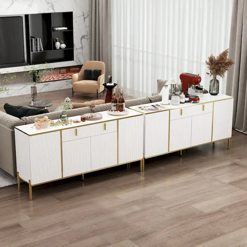 Pop-Up Door Sideboard Dresser Cabinet - Storage Console for TV - image 3