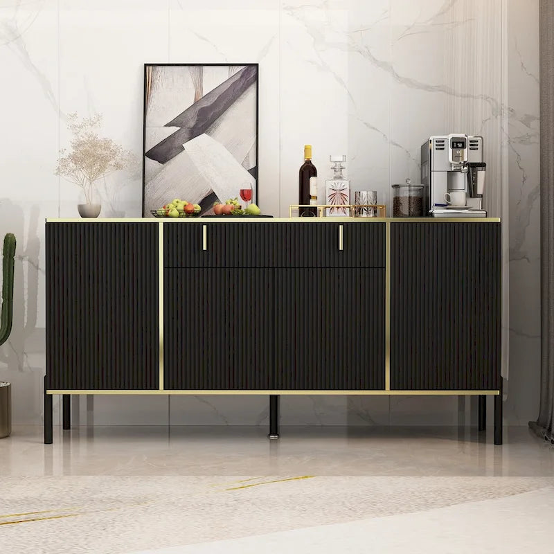 Pop-Up Door Sideboard Dresser Cabinet - Storage Console for TV - image 13