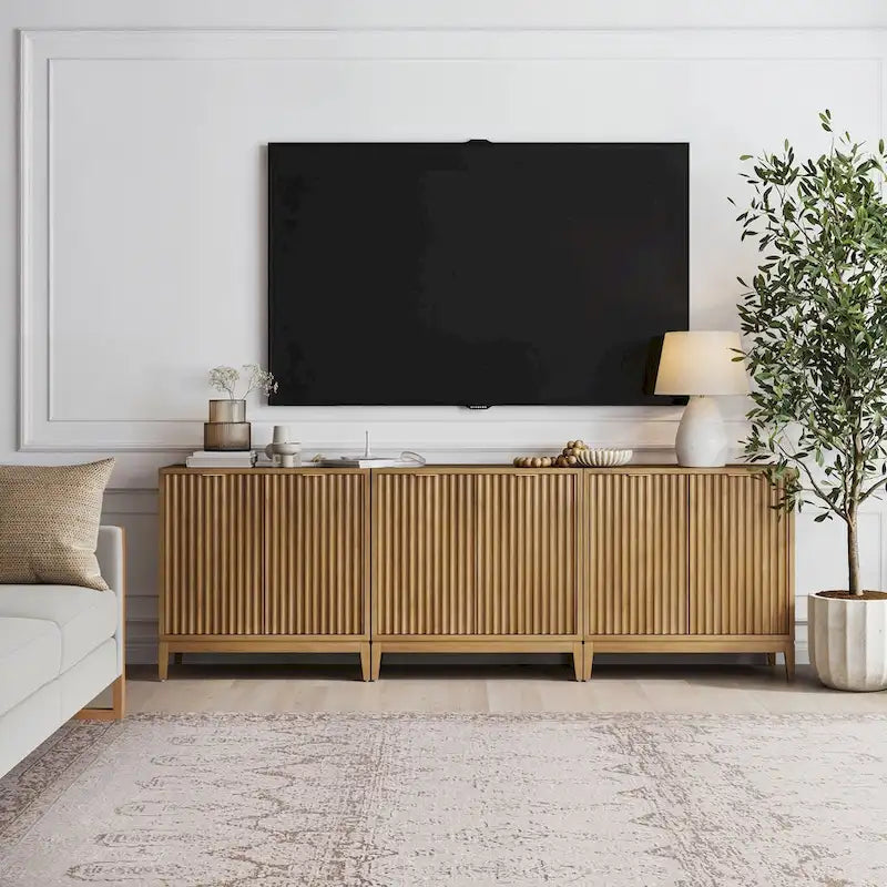 Jasper Contemporary Sideboard - Kitchen Storage Cabinet with Elegant Fluted Doors - image 22