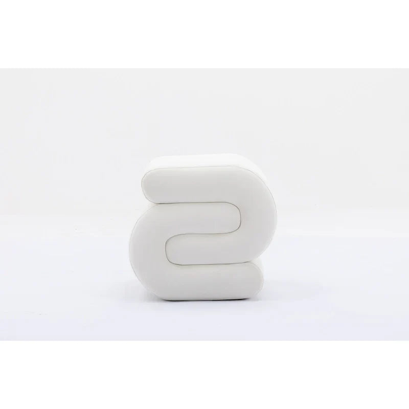 Contemporary S-Shape Ottoman Makeup Stool and Footrest for Living Room and Bedroom - image 2