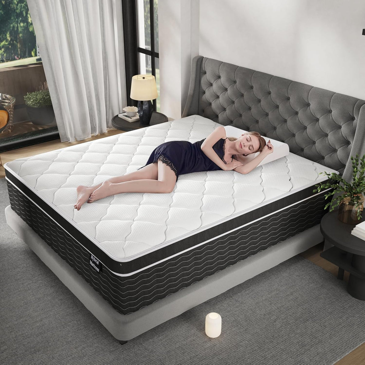 Full Size Mattress 10 Inch Full Size Mattress in a Box Medium Plush Hybrid Mattress - image 11