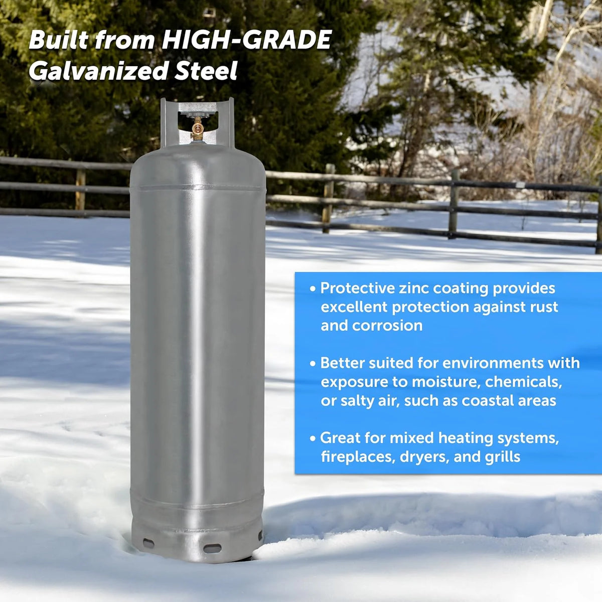 100Lb Steel Propane Tank Cylinder with Pol Valve - image 11