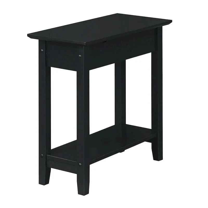 American Heritage Flip Top End Table with Charging Station and Shelf by Convenience Concepts - image 12