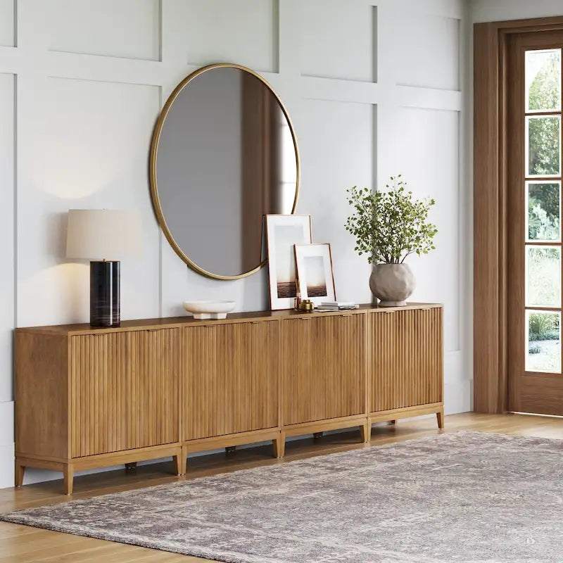 Jasper Contemporary Sideboard - Kitchen Storage Cabinet with Elegant Fluted Doors - image 25